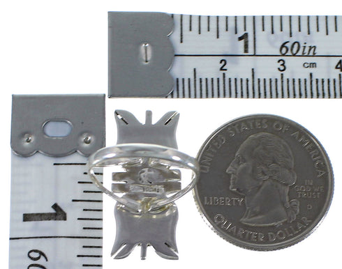 Turquoise Inlay Sterling Silver Ring Size 5-3/4 EX44222